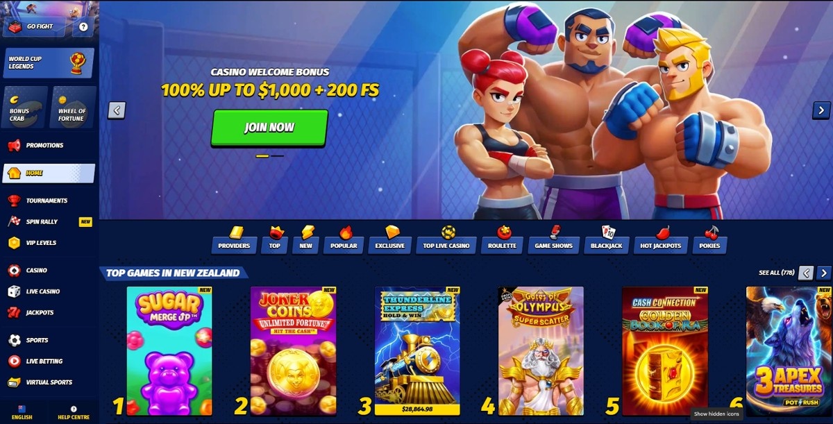 BigClash casino homepage